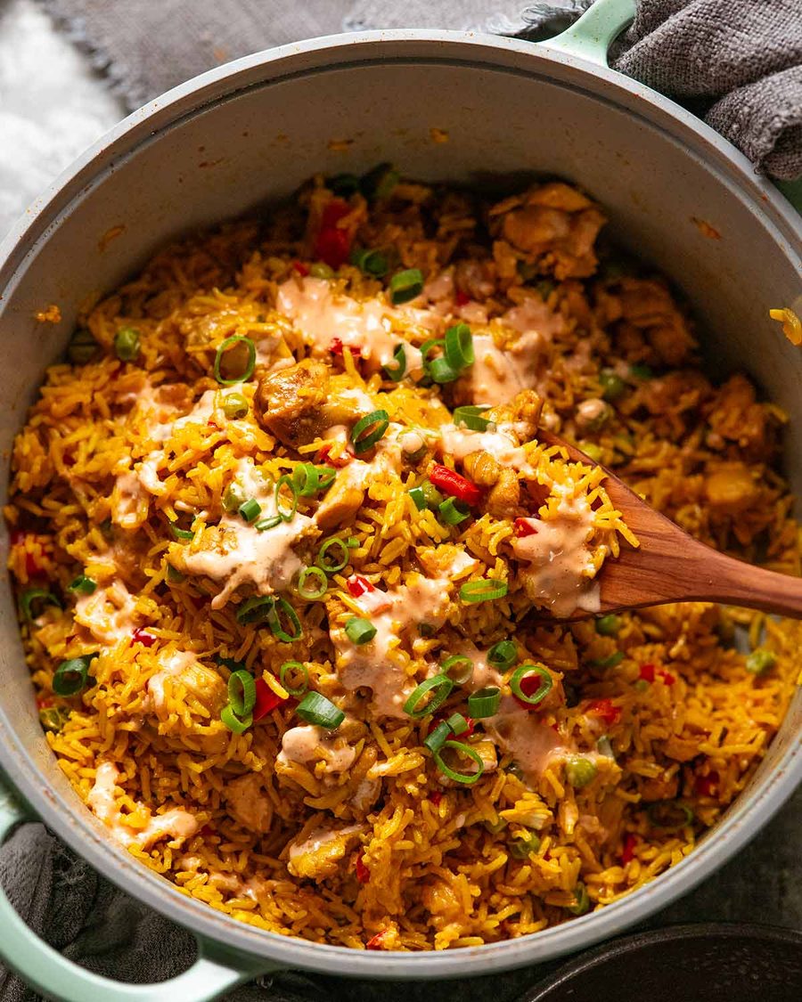 Portuguese chicken and rice - one pot recipe